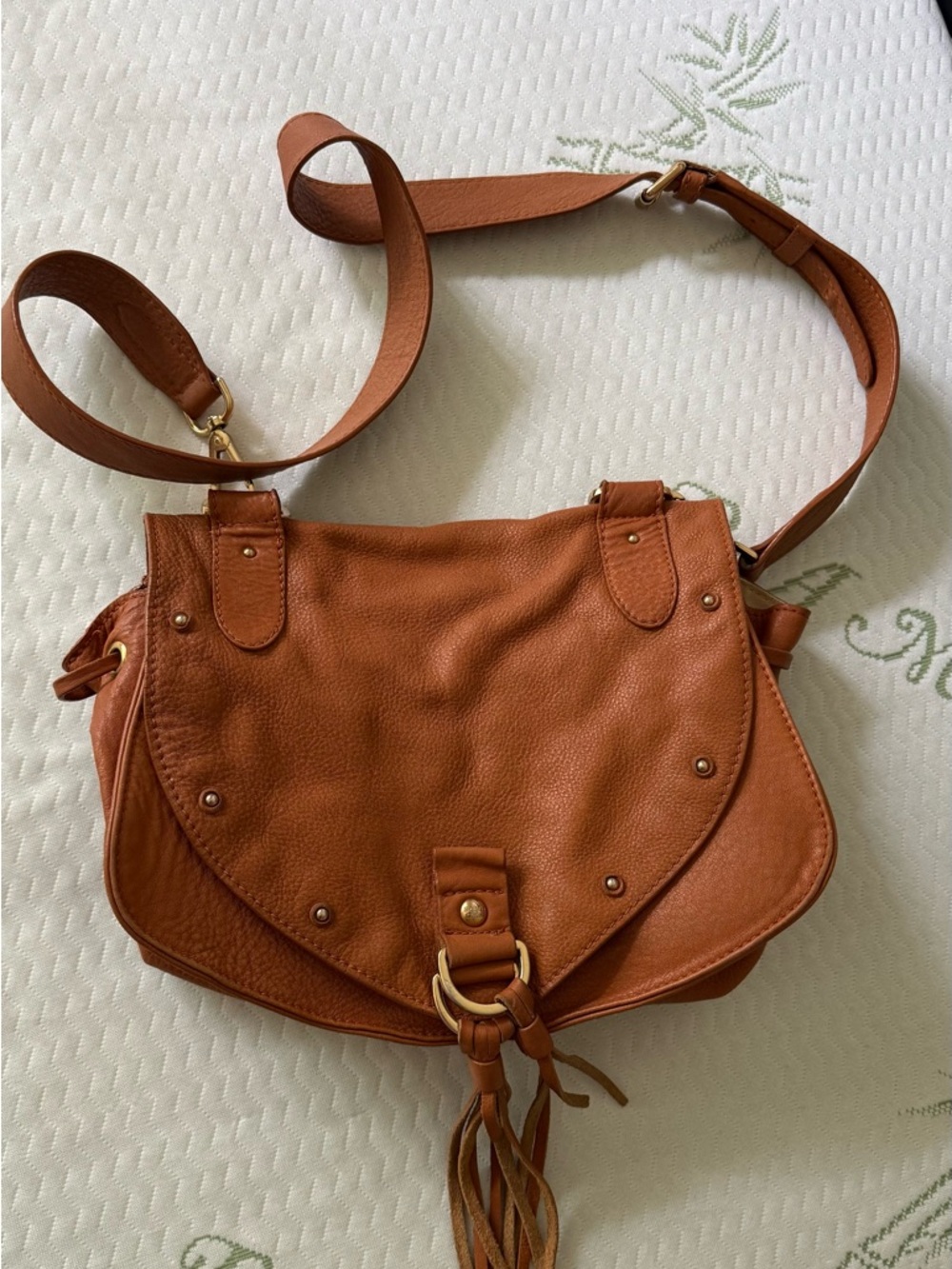 See By Chloe Brown Leather Crossbody Saddle Bag with Fringe - Picture 14 of 16